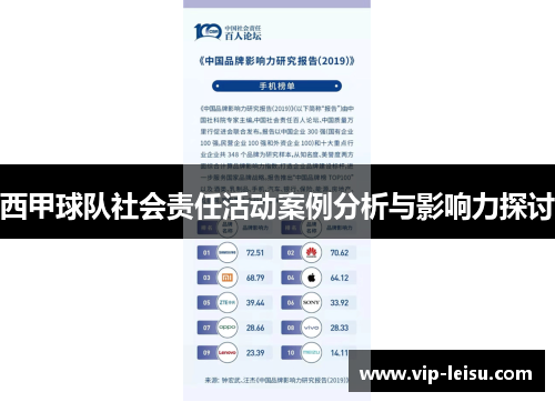 西甲球队社会责任活动案例分析与影响力探讨